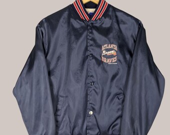 Vintage Atlanta Braves Windbreaker Jacket Youth Size 7 Deadstock