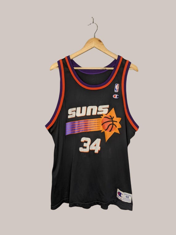 Vintage 90s Champions Charles Barkley 34 Phoenix Suns Black NBA