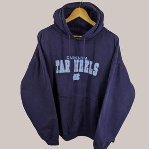 NCAA North Carolina Tar Heels University Hoodie Carolina Crewneck Carolina Pullover Printed Logo Black Color Saiz XL