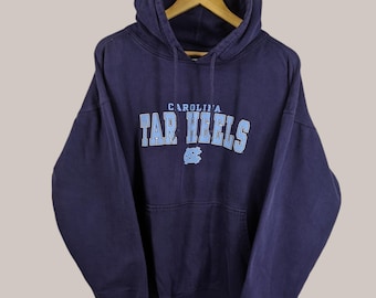 NCAA North Carolina Tar Heels University Hoodie Carolina Crewneck Carolina Pullover Printed Logo Black Color Saiz XL