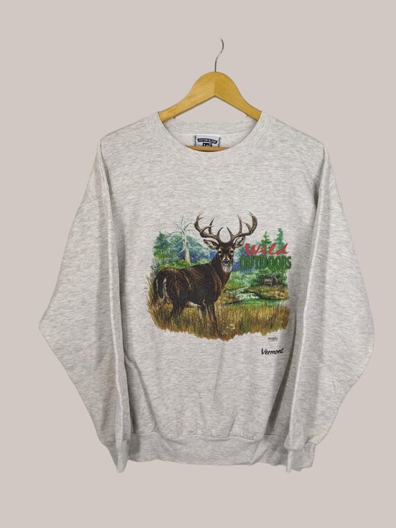 Deer Pullover Hirsch Vintage 90er Jahre National Wildlife Hirsch