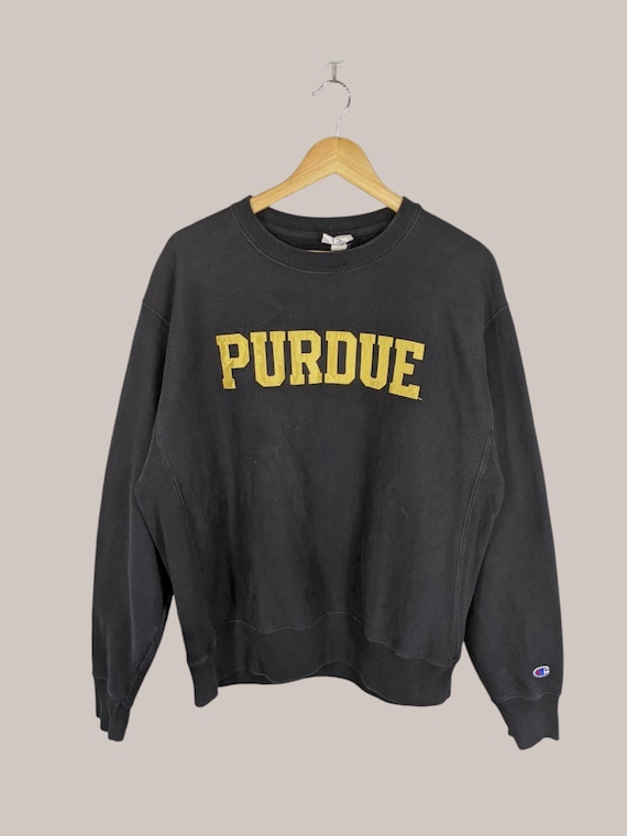 Vintage Purdue University Champion Reverse Weave Sweatshirt, Black