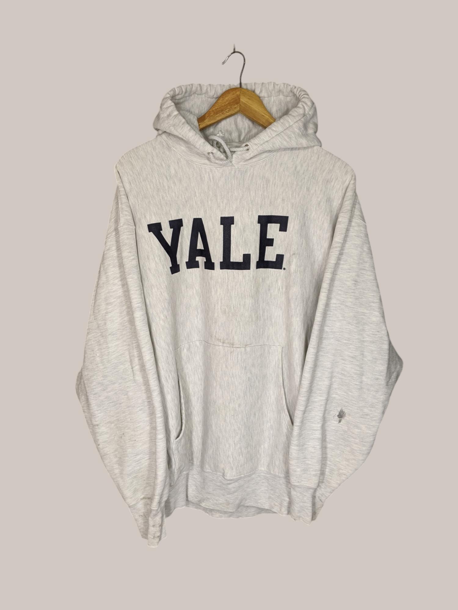 Champion Yale Reverse Weave スウェット Men's Champion Gray Yale Bulldogs Reverse Weave Pullover Hoodie