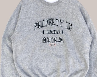 Vintage 90s NHRA Drag Racing Crewneck Sweatshirt, Men’s Large