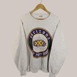 Vintage 90-tals Arizona Super Bowl-tröja Arizona Super Bowl-tröja med tryck, grå färg L
