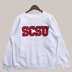Distressed Vintage University South Carolina Sweatshirt Carolina Crewneck Carolina University South Carolina Upstate Embroidery Logo Grey XL