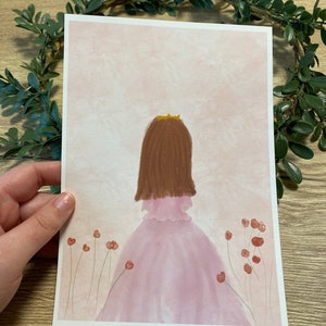Postkarte Prinzessin/ Postkarte A5/ Postkarte Kinder/ Geburtstagskarte