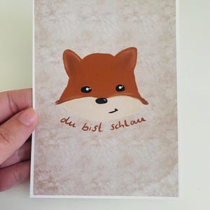 Postcard Fox / Postcard A5 / Postcard Children / Birthday card / Motivational cards