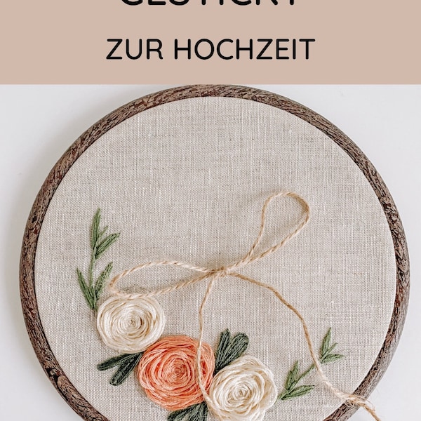 Ringkissen zur Hochzeit/ Stickbild/ Stickrahmen/ deko zur Hochzeit