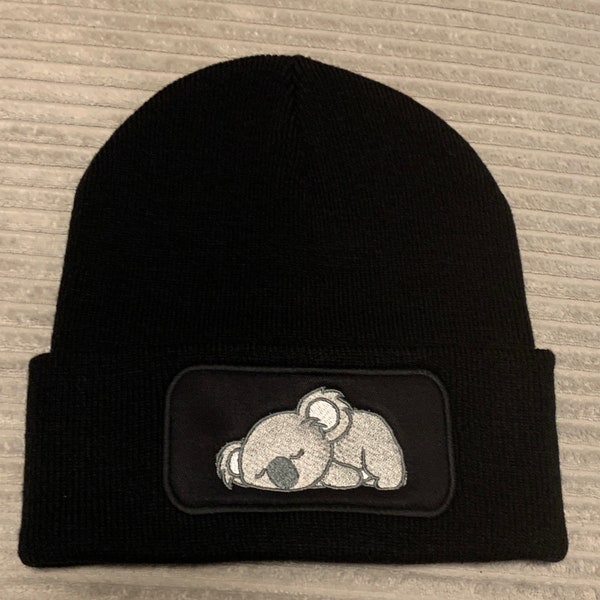 Beanie Mütze bestickt mit koala / für Männer & Frauen Unisex