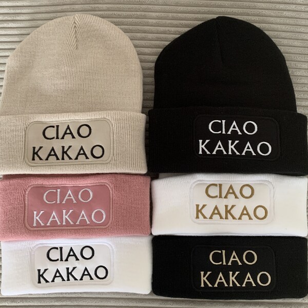 Beanie hat with CIAO KAKAO embroidered for men & women unisex