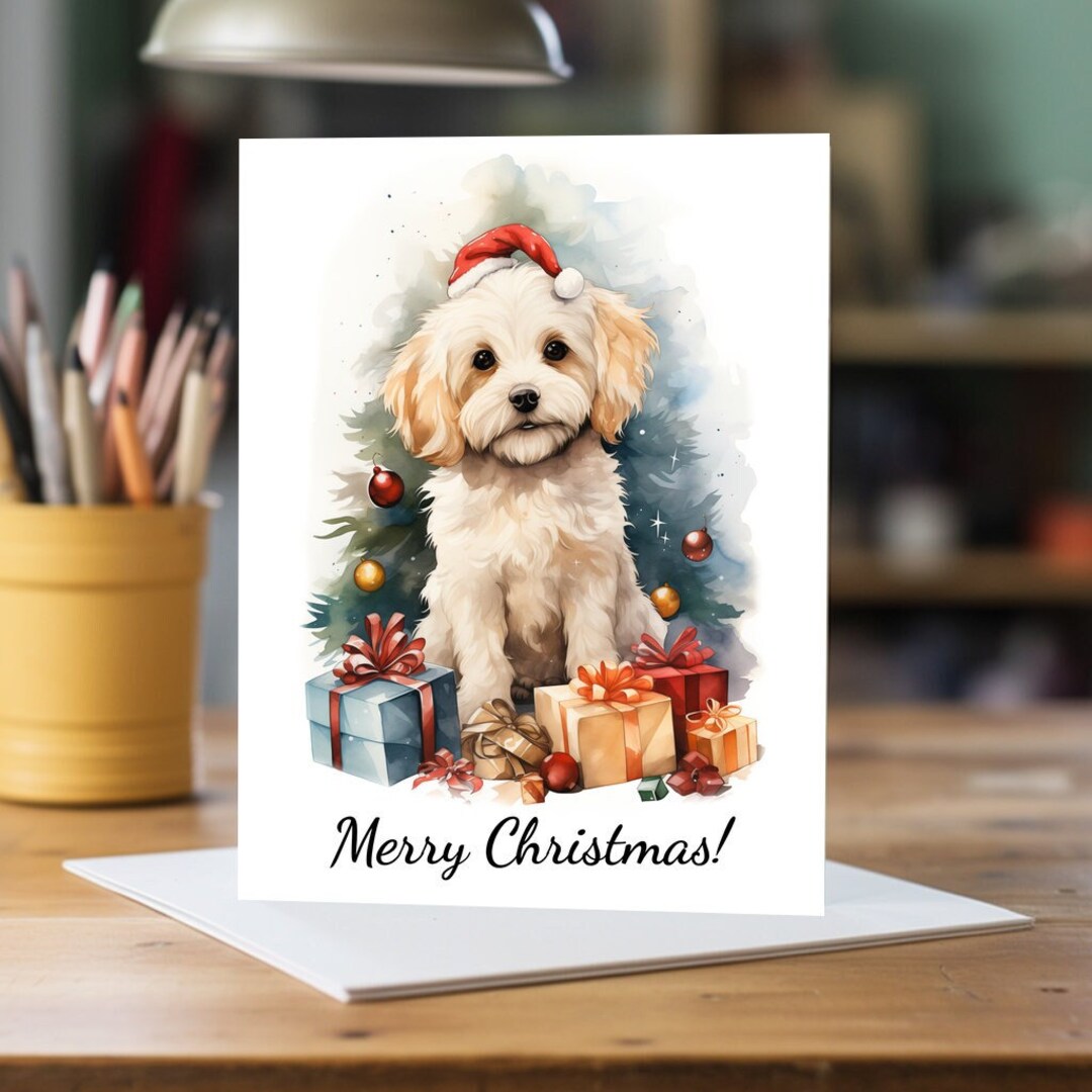 Cavachon Christmas Card A5 Dog Greeting Card Dog Card - Etsy UK