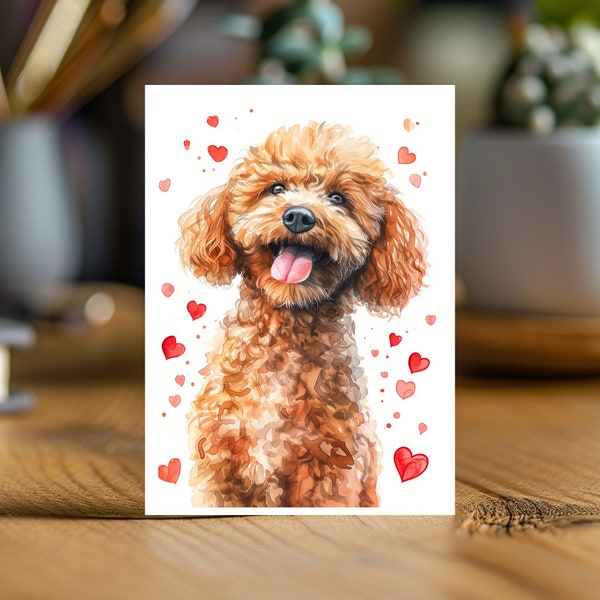 Poodle Valentine's Day / Mother's Day Card | A5 Dog Greeting Card | Premium Dog Cards