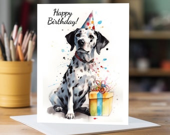 Dalmatiner Geschenk Karte | A5 Hunde Grußkarte | Hundekarte