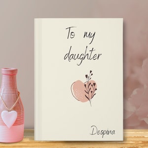 Cartas a mi hija, diario personalizado, cuaderno de tapa dura, nombre personalizado, diario para hija, libro de recuerdos, regalo para ella, regalo para baby shower