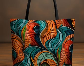 African Tote Bag, Weekender Bag for Women, Large Medium Small Size, Over Shoulder Bag, Colorful Bohemian Tote Bag, Overnight Ethnic Tote Bag