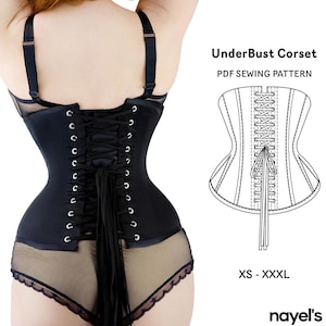 Underbust Corset corset sewing instructions and pattern (XS–XXXL) | Beginner Friendly Waist Cincher | Womens DIY Pattern Instant Download