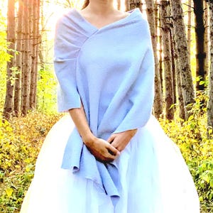 Lavender Gray Bridal warm draped wrap with pleats , spring wedding cape, minimalist bridal cover up, short bridesmaids poncho, cozy capelett