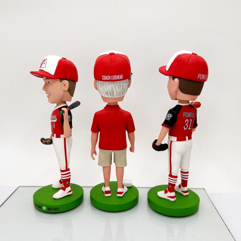 Custom Base Bobblehead From Photos, Custom Sport Figurines, Custom Baseball Catcher Bobbleheads