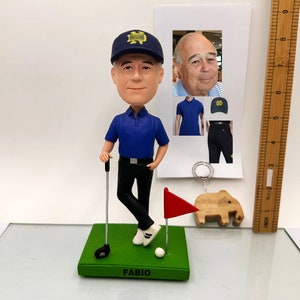 Benutzerdefinierte Golf-Wackelköpfe, benutzerdefinierte Golfspielerfiguren, benutzerdefinierte Papa-Statue beim Golfen, benutzerdefinierte Geburtstagsgeschenke für Papa, benutzerdefinierte Sportfiguren