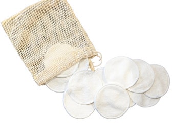 12 EcoPure Bamboo Pads – wiederverwendbare und biologisch abbaubare Make-up-Entferner-Pads