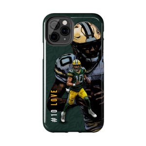 Jordan Love Coque de portable sport résistante aux chocs Coque de protection pour portable Green Bay pour iPhone iPhone 15 Jordan Love