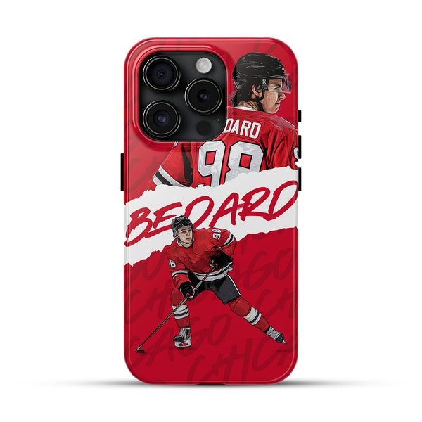 Connor Bedard iPhone Case Chicago Hockey iPhone Case Hockey Gift Hockey iPhone Case Chicago Hockey Gift Chicago Sports Gift