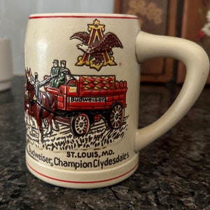 Budweiser Champion Clydesdales Collector Series Stein - Vintage Mug