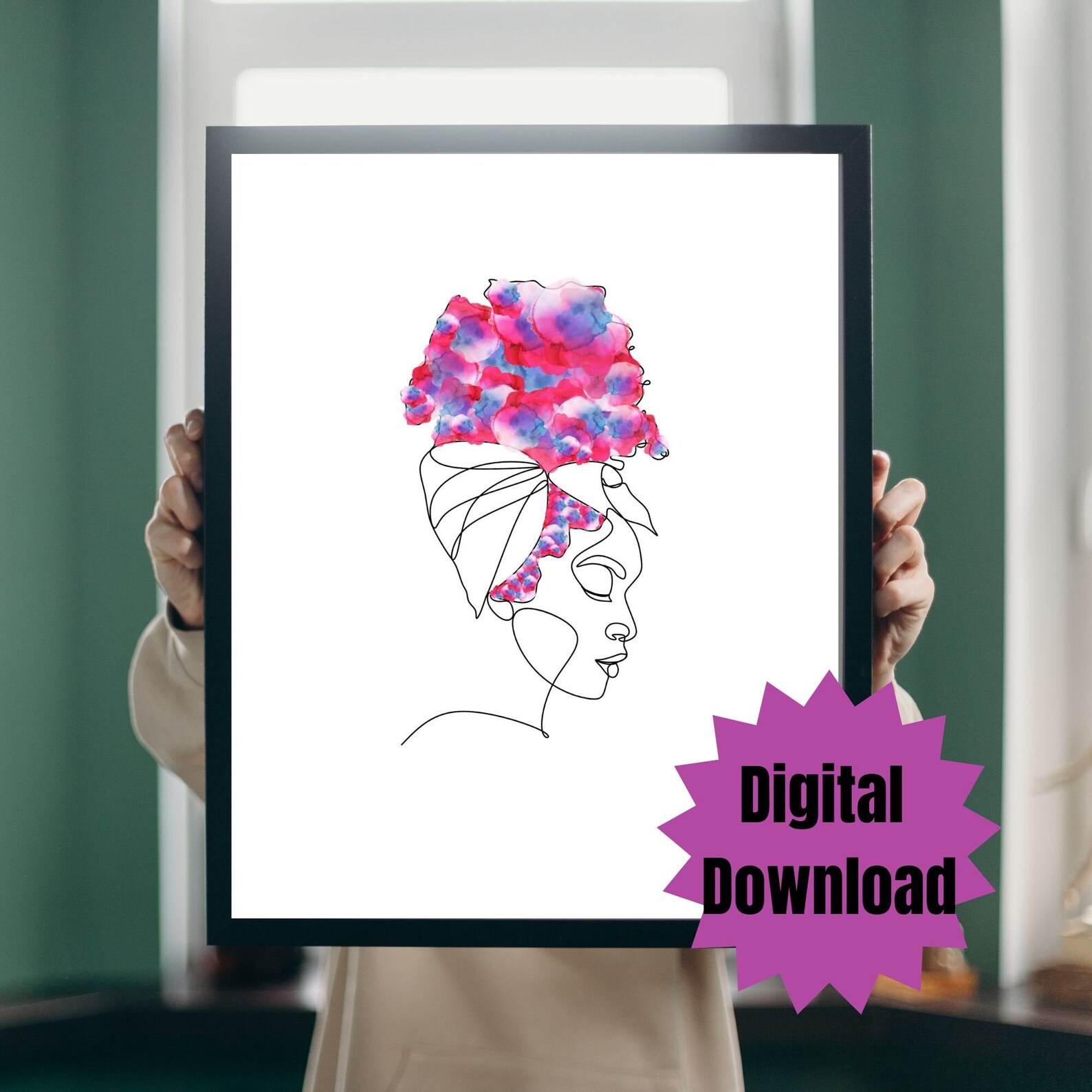 Oakland Culture: Afro Art Series | Minimalist African Line Art, Women ...