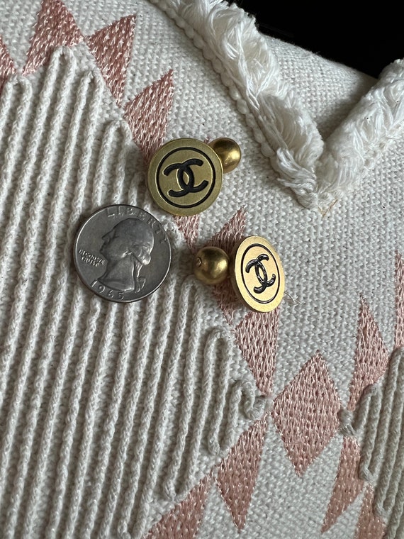 Vintage Chanel CC Logo Cuff Links 94A