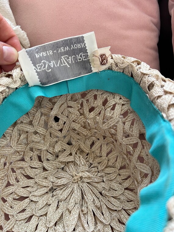 1960's YSL Woven Straw Hat by Yves St. Laurent Gem