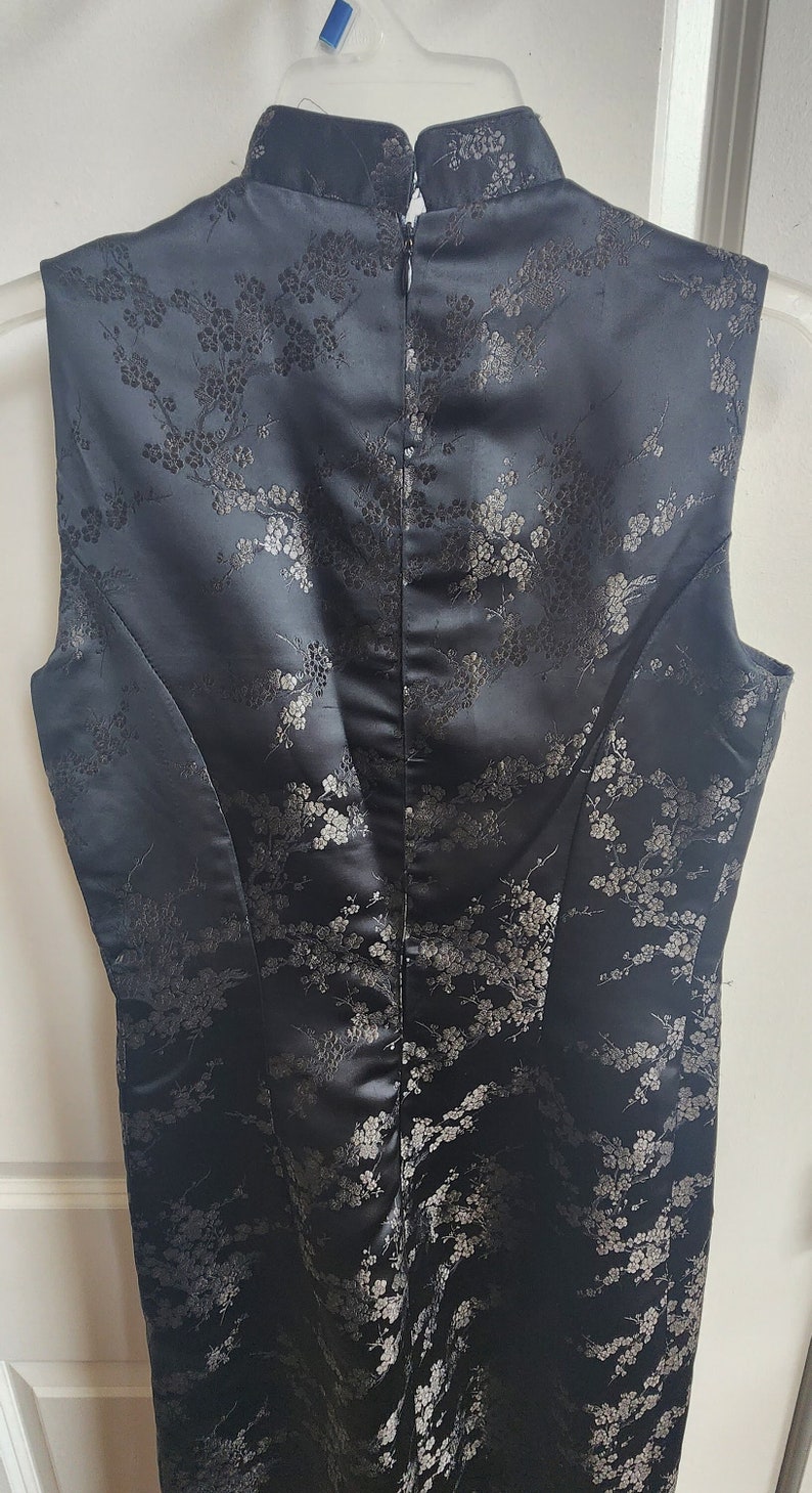 Vintage Custom 1990's Casino Long Brocade Satin & Silk Cheongsam in ...