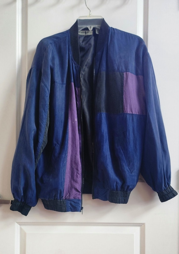 Vintage 1990's Robert Stock Silk Jacket in Black a