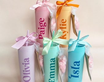 Personalized Skinny Tumbler Sleepover Party Favor Teen Birthday Self Care Gift Spa Party Gift Cheer Team Gift Tween Pamper Party Skin Care