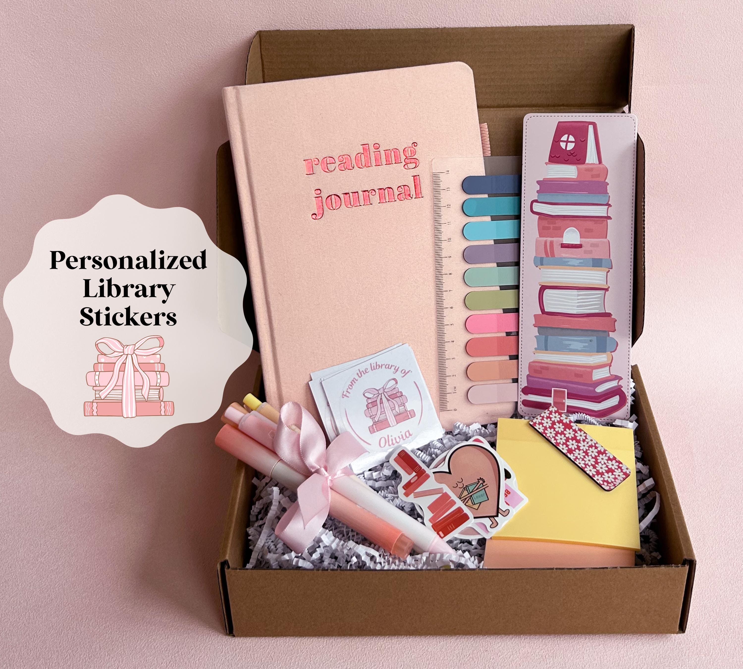 Book Lover's Journal Gift Personalized From The Library Of Stickers Reading Accessories Book Club Gift Everything But The Book Reader Gift