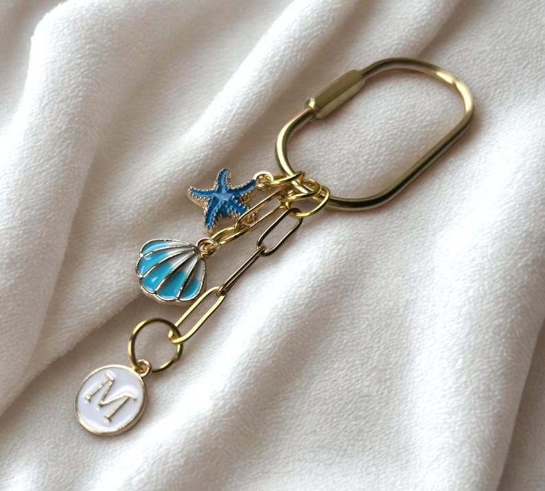 Blue Coastal Tote Charm Last Toast On The Coast Bachelorette Party Favor Trendy Beach Bag Charm Preppy Coastal Charm Shell Purse Accessory image 8
