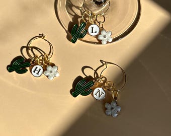 Desert Cactus Themed Wine Charms Western Bachelorette Party Favor for Scottsdale or Palm Springs Girls Trip Wine Lover Gift Girls Night In