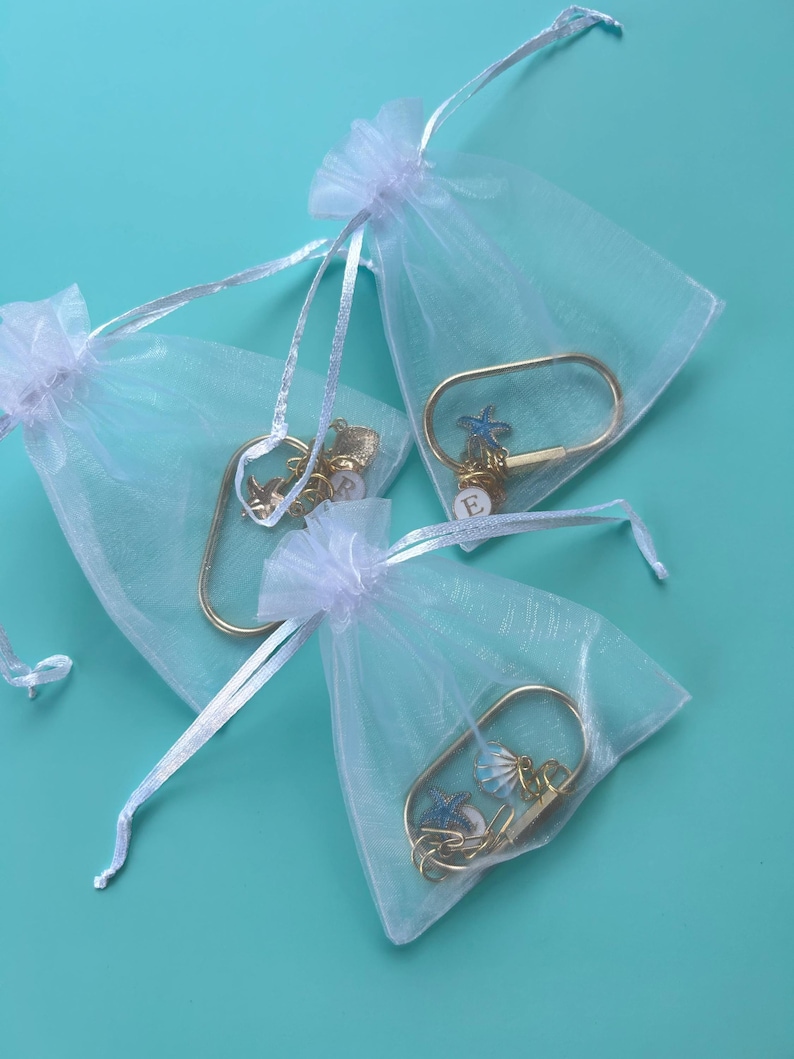 Blue Coastal Tote Charm Last Toast On The Coast Bachelorette Party Favor Trendy Beach Bag Charm Preppy Coastal Charm Shell Purse Accessory image 9
