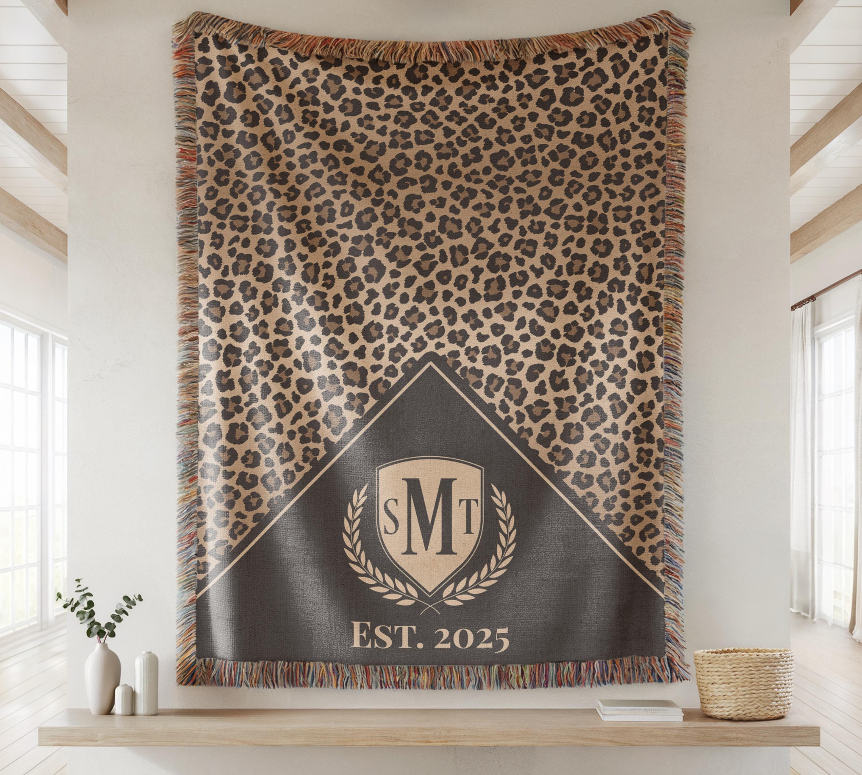 Leopard Print Bed Throw