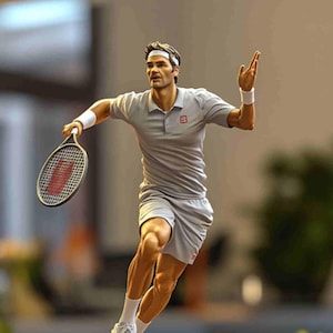 Roger Federer custom figurine -Sculpted in Your Favorite Pose for the Ultimate Tennis Fan Gift!