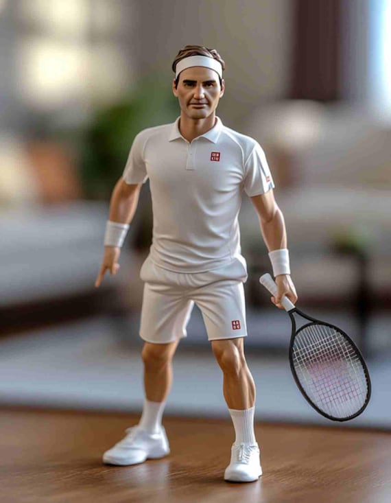 Roger Federer Custom Figurine -sculpted in Your Favorite Pose for
