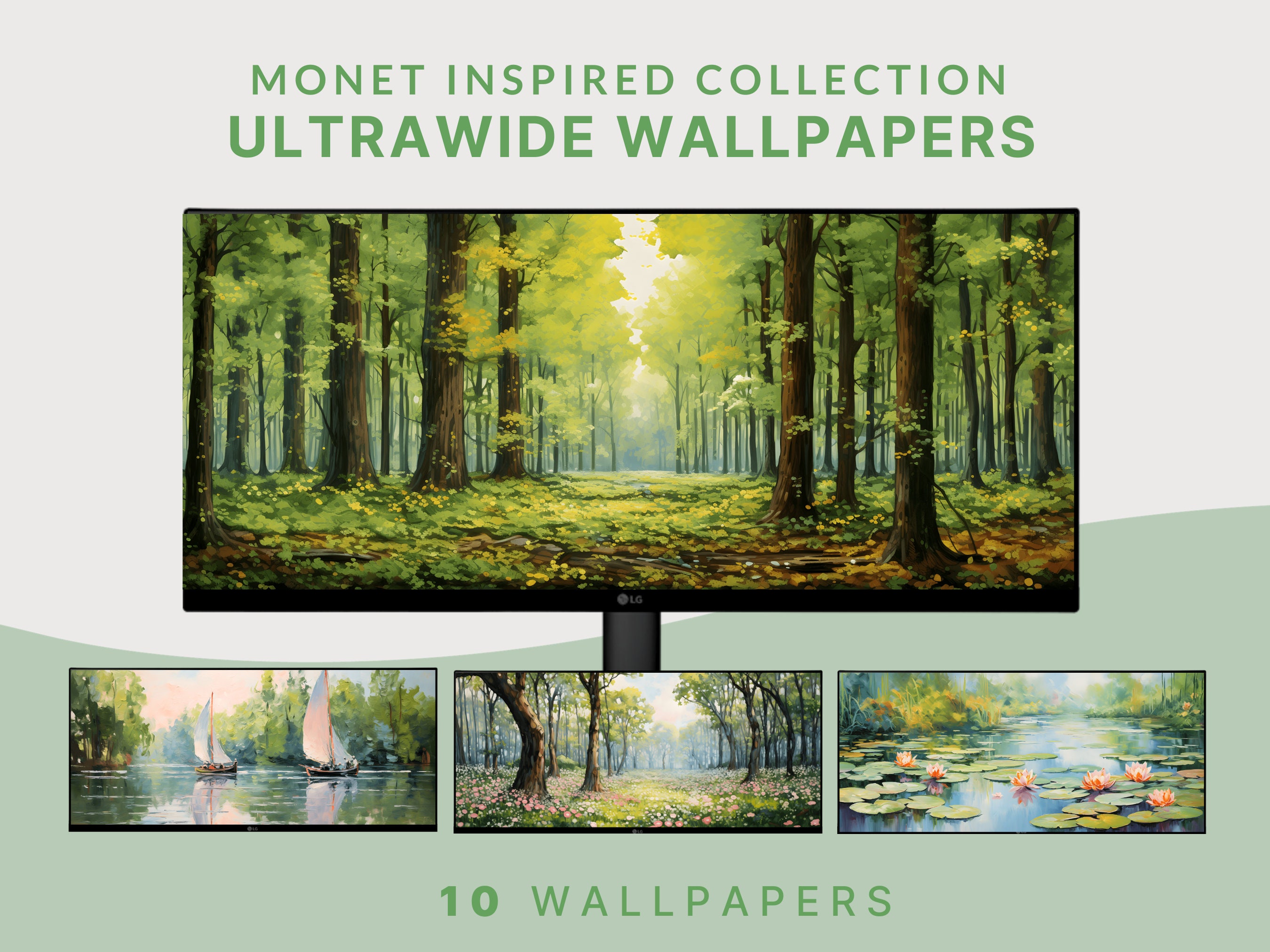 Wallpaper Rvm Cozy Ultrawide Wallpaper Monet Wallpaper Ghibli Ultrawide - Etsy Australia