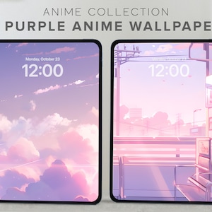 Aesthetic Purple anime wallpaper studio ghibli inspired wallpaper ipad aesthetic sky wallpaper purple cloud wallpaper cute anime wallpaper