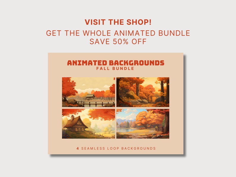 Cozy Animated Background Vtuber Fall Animated Background Autumn ...