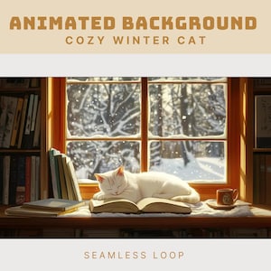 cozy vtuber animated background cute cat twitch overlay winter animated vtuber stream cozy winter overlay twitch christmas animated vtuber