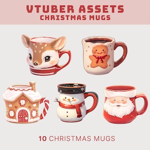 vtuber christmas mug vtuber christmas asset png tuber mug christmas mug asset twitch christmas overlay vtuber stream asset christmas display