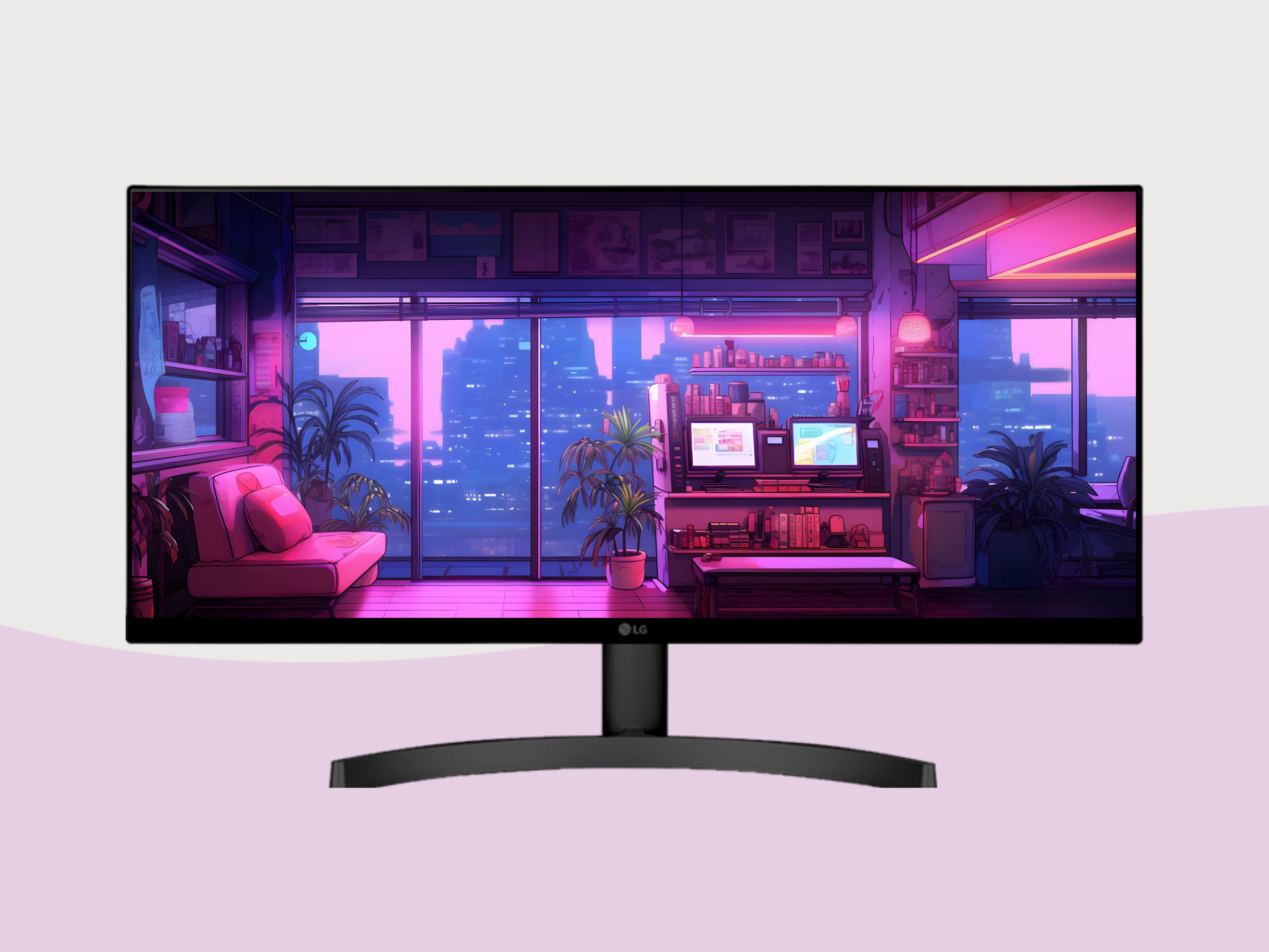 Lofi Wallpaper Pink Anime Desktop Wallpaper Vaporwave Wallpaper Lofi ...