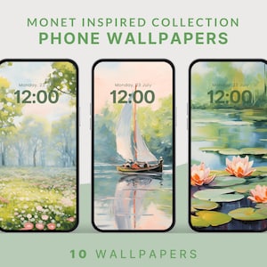 monet iphone wallpaper cozy phone wallpaper digital download green iphone wallpaper ghibli phone wallpaper aesthetic iphone wallpaper art