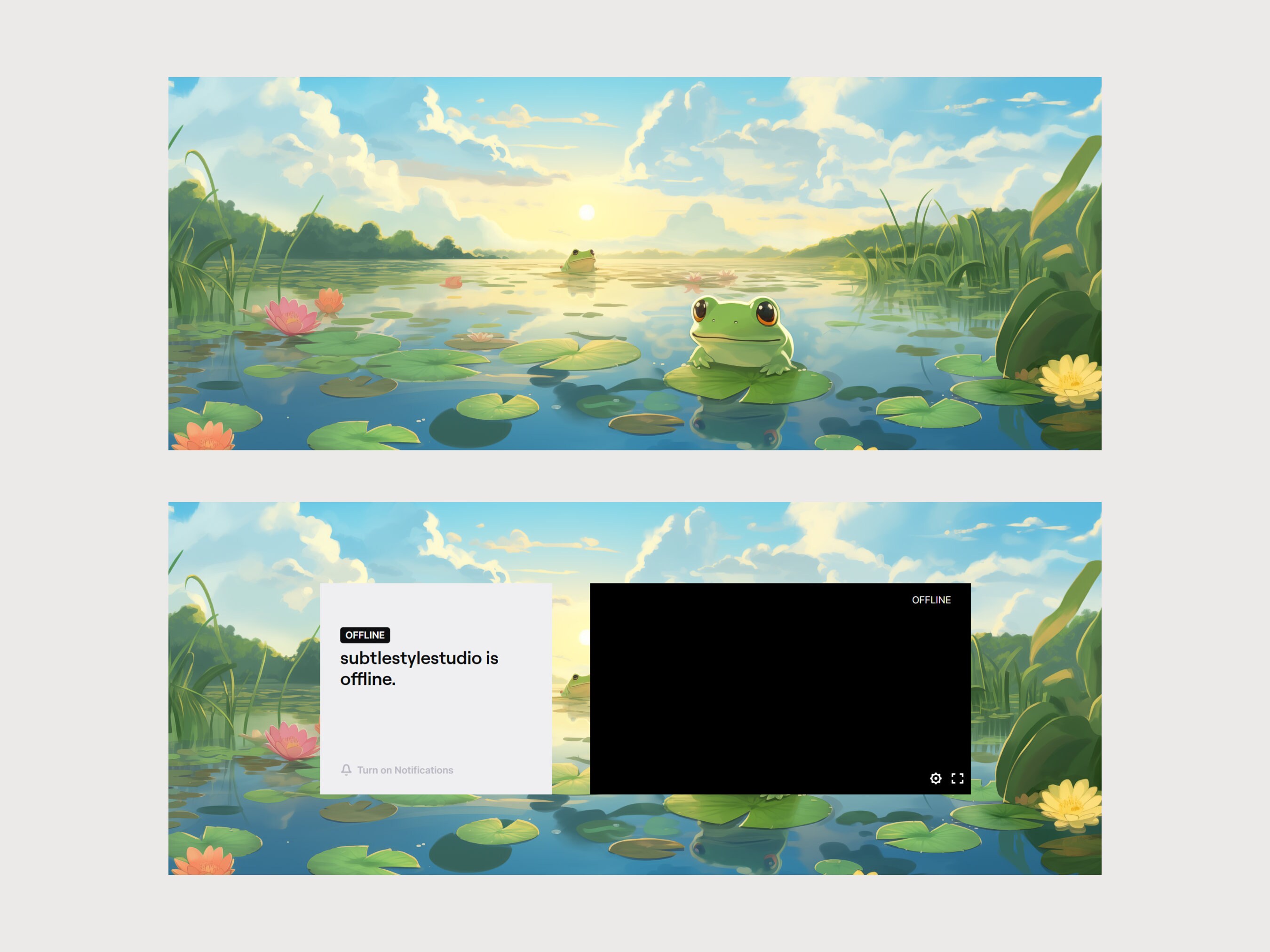Frog Twitch Banner Cottagecore Stream Banner Cute Frog Wallpaper ...