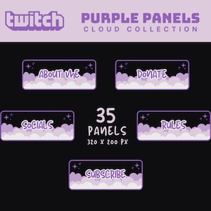purple twitch panels cloud twitch overlay cute stream panels cloud twitch overlay purple cloud panels twitch stream panels purple sky